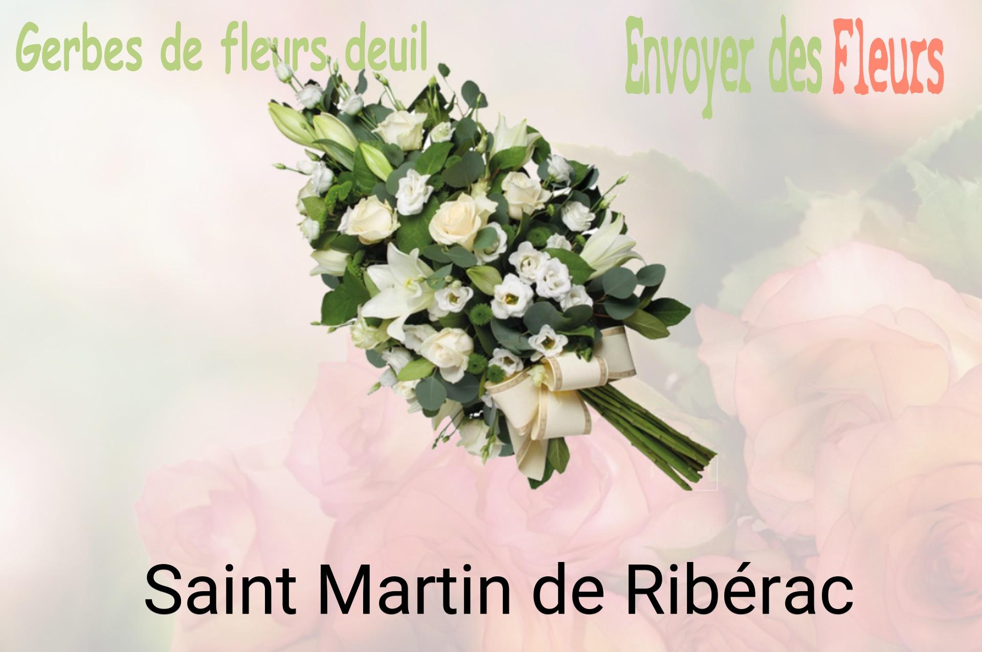 Gerbe de fleurs de deuil livrée à Saint-Martin-de-Ribérac